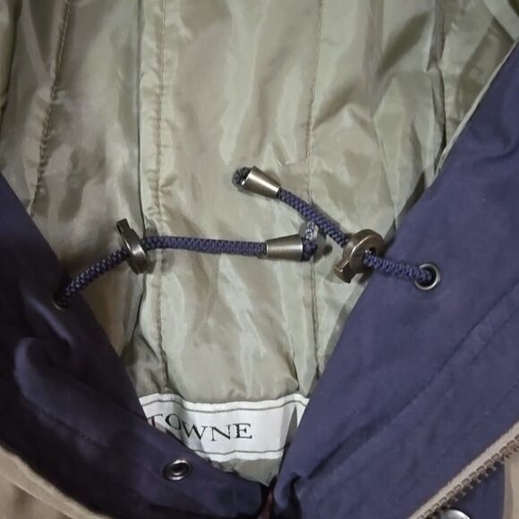 LondonFog Long Insulated Coat Jacket XL Towne Rain Windbreaker Hood Utility Tech - Picture 7 of 13